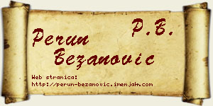 Perun Bežanović vizit kartica